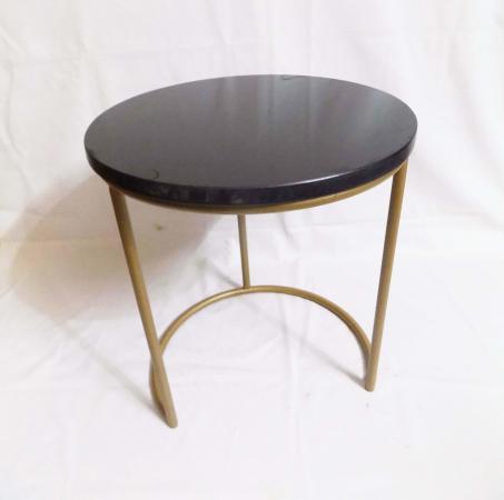 golden  finish metal iron stool